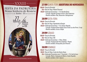 Festa da Padroeira - Confira a Programação