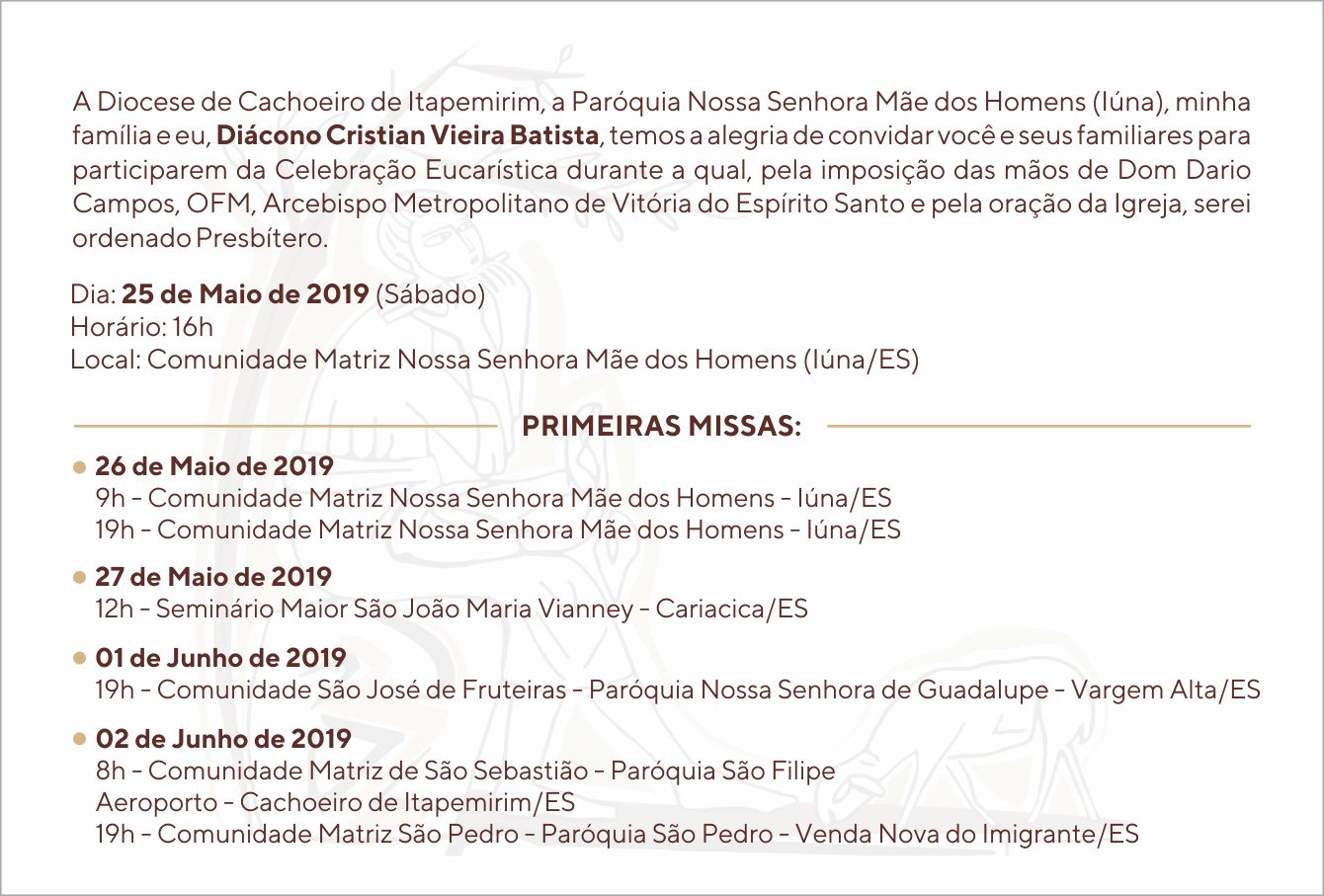 Diác. Cristian Vieira Batista
