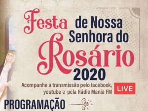 Veja a programação da Festa de Nossa Senhora do Rosário