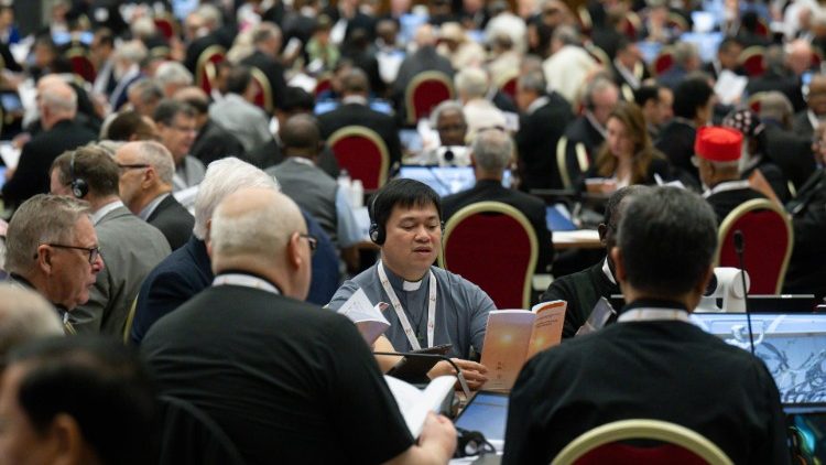 Uma das Congregações Gerais na Sala Paulo VI 