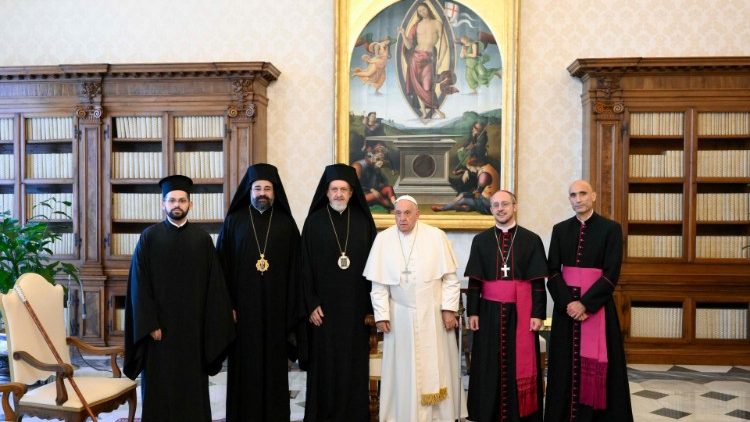O Papa com a delegação do Patriarcado Ecumênico de Constantinopla
