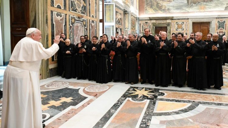 A audiência com o Papa foi na Sala Clementina, no Vaticano