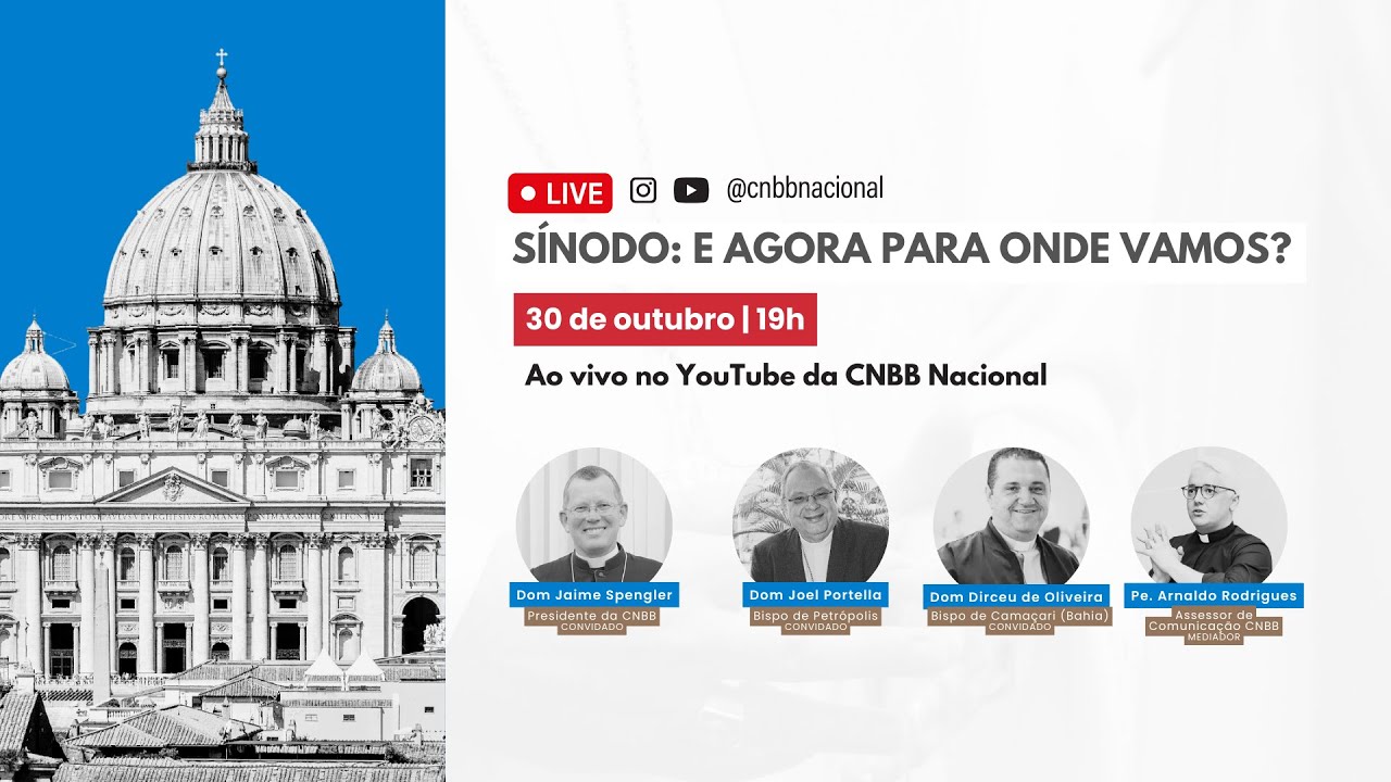 CNBB promove live “Sínodo: e agora para onde vamos?”, na quarta-feira, às 19h