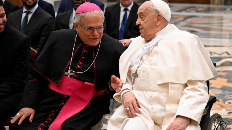 O bispo de Córdoba, dom Demetrio Fernández, com o Papa