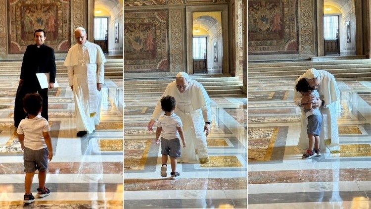 Um abraço inesperado, Papa Leão e a espontaneidade de uma criança